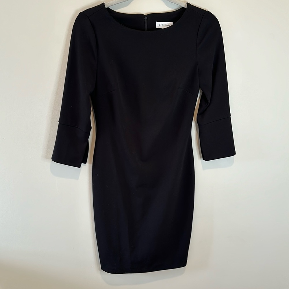 Calvin Klein Tailored Black Dress,‎ Size 2